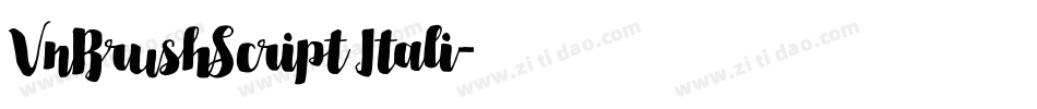 VnBrushScript Itali字体转换